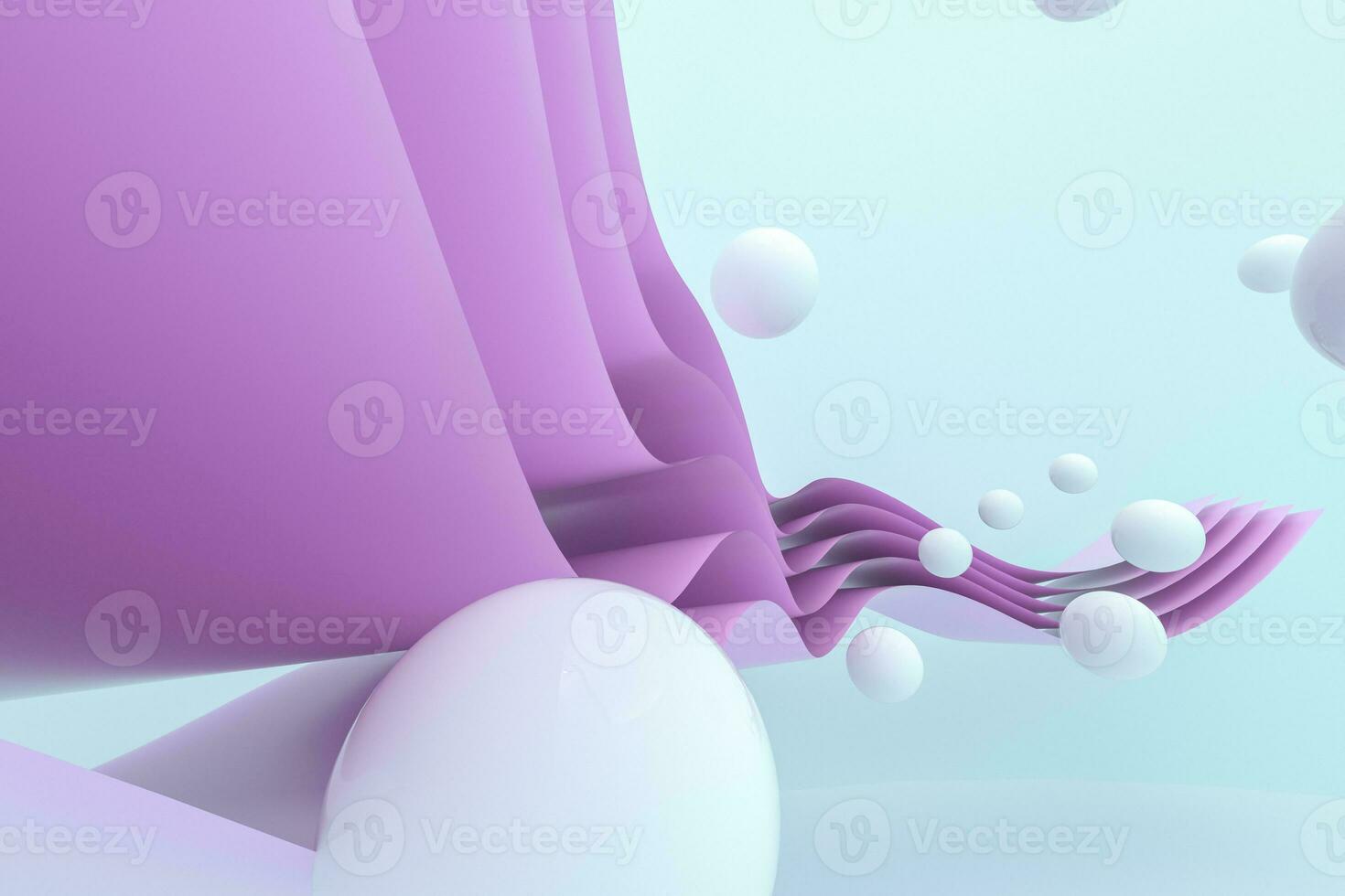 3d rendering, curve surface and light background photo