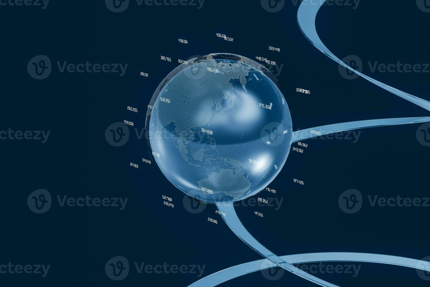 3d representación, datos y tierra gráficos foto