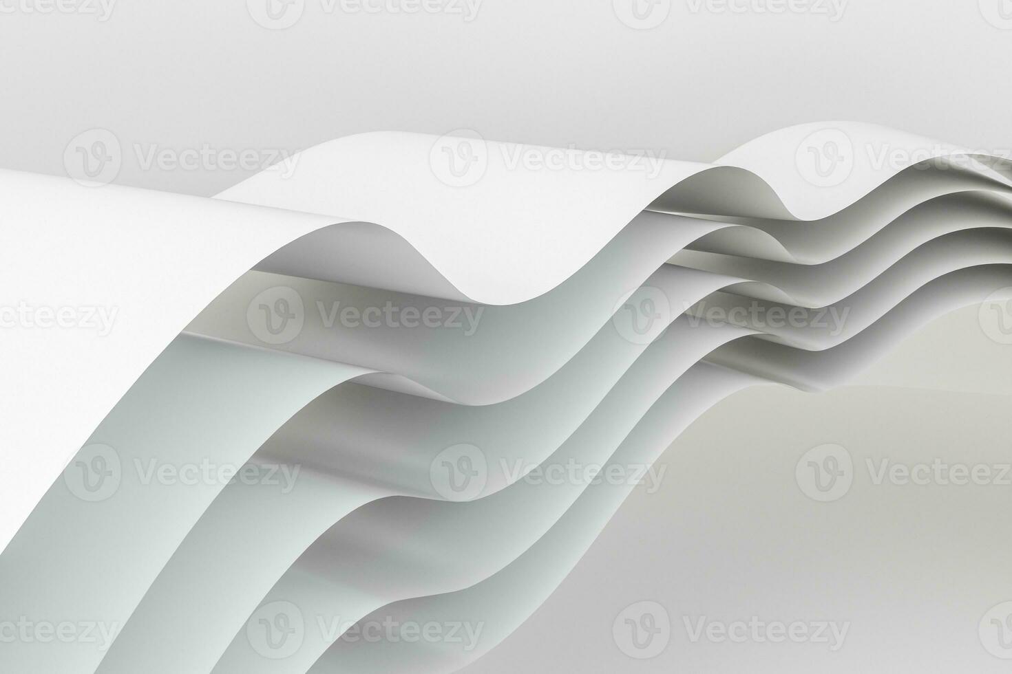 3d rendering, curve surface and light background photo