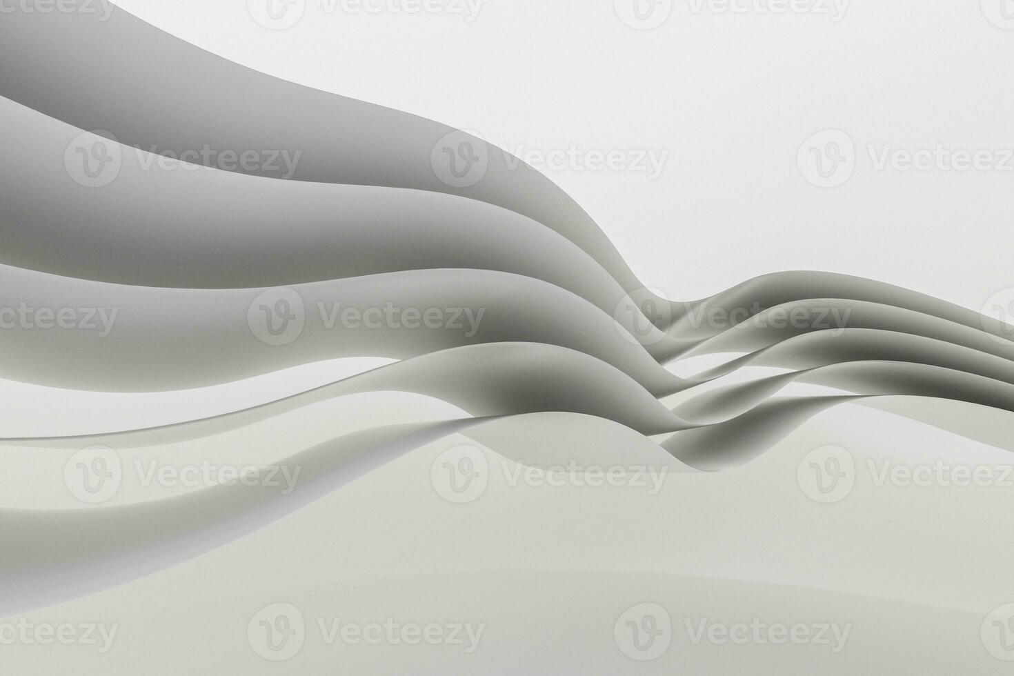 3d rendering, curve surface and light background photo