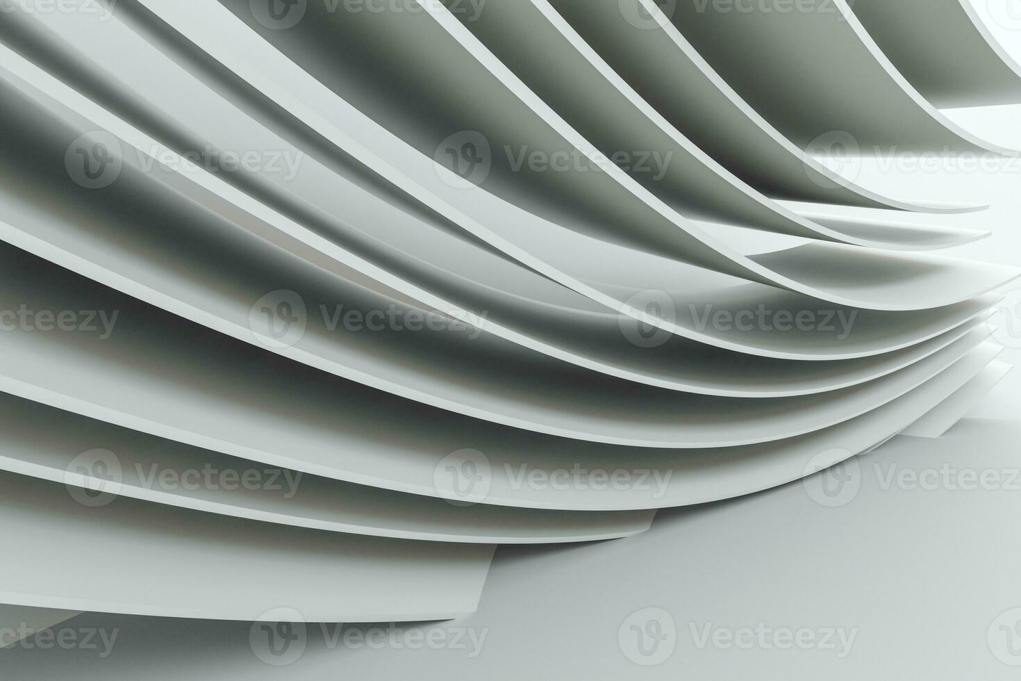 3d rendering, curve surface and light background photo