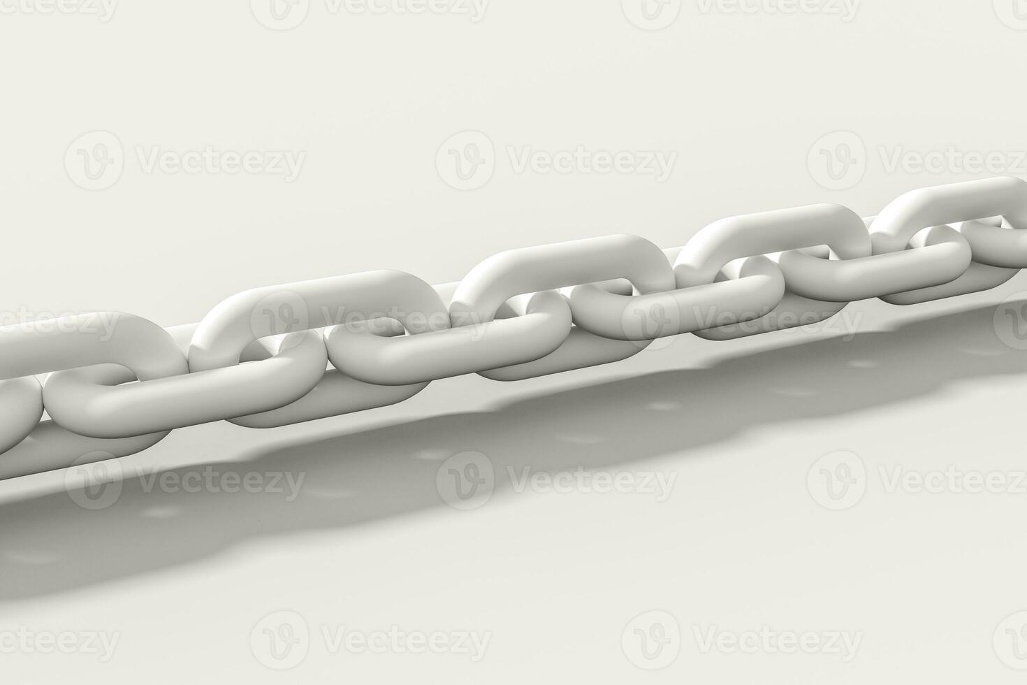 Chain with blank background, concept of digital security, 3d rendering. photo