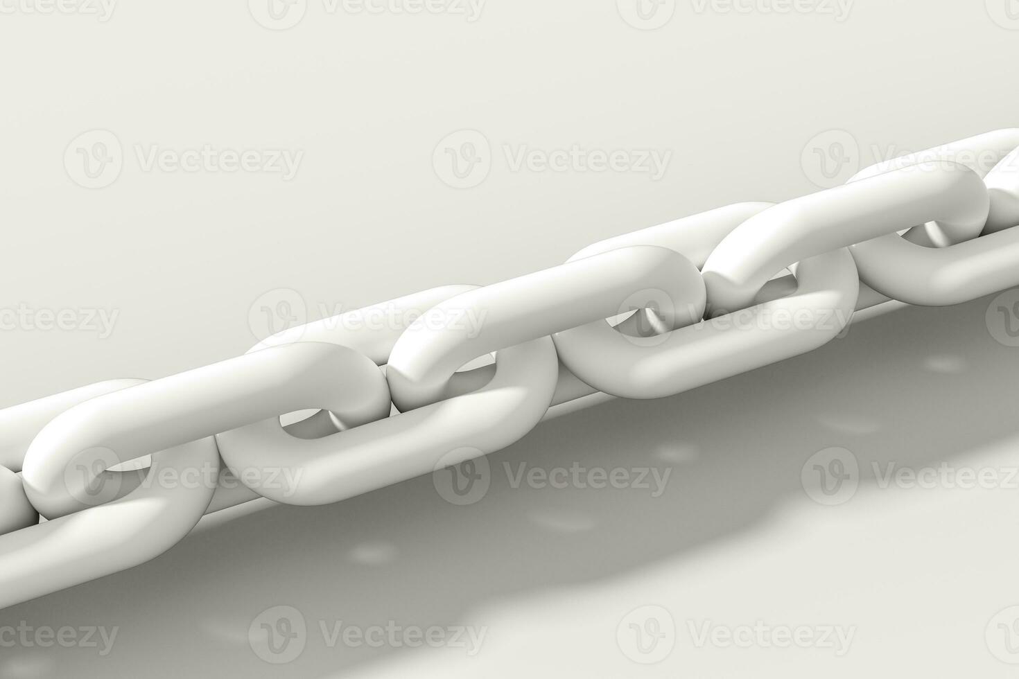 Chain with blank background, concept of digital security, 3d rendering. photo