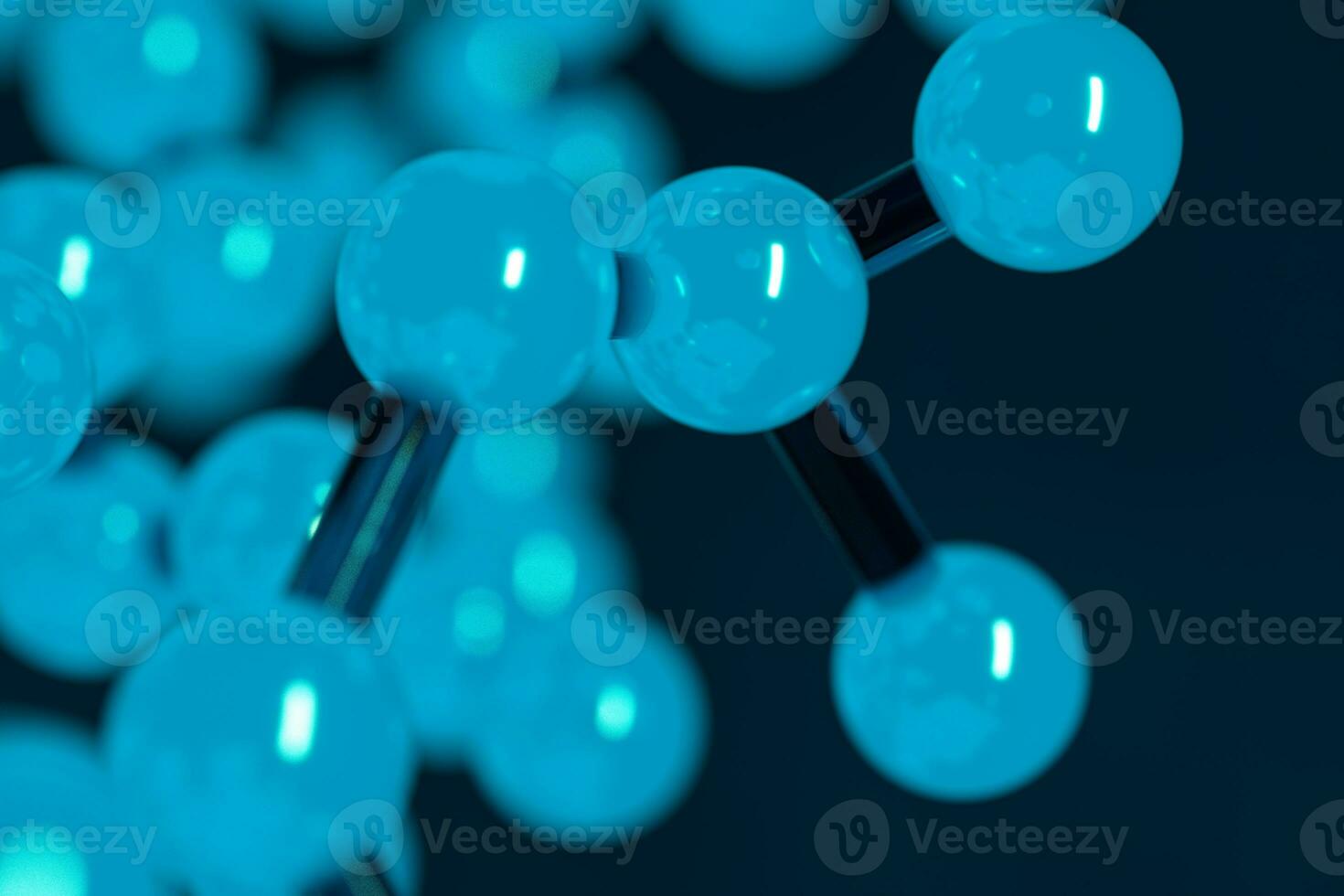 Gene lines and nodes, biological gene structure, 3d rendering. photo