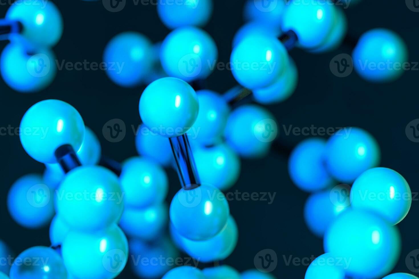 Gene lines and nodes, biological gene structure, 3d rendering. photo