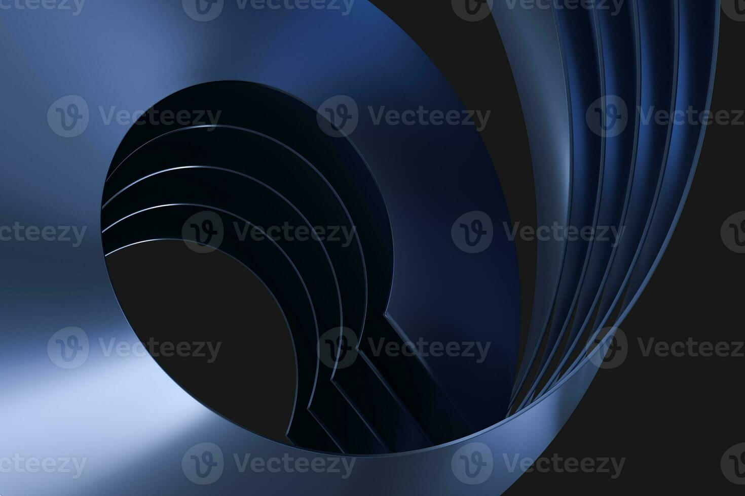 3d rendering, blue metalic surface and graphic design background photo