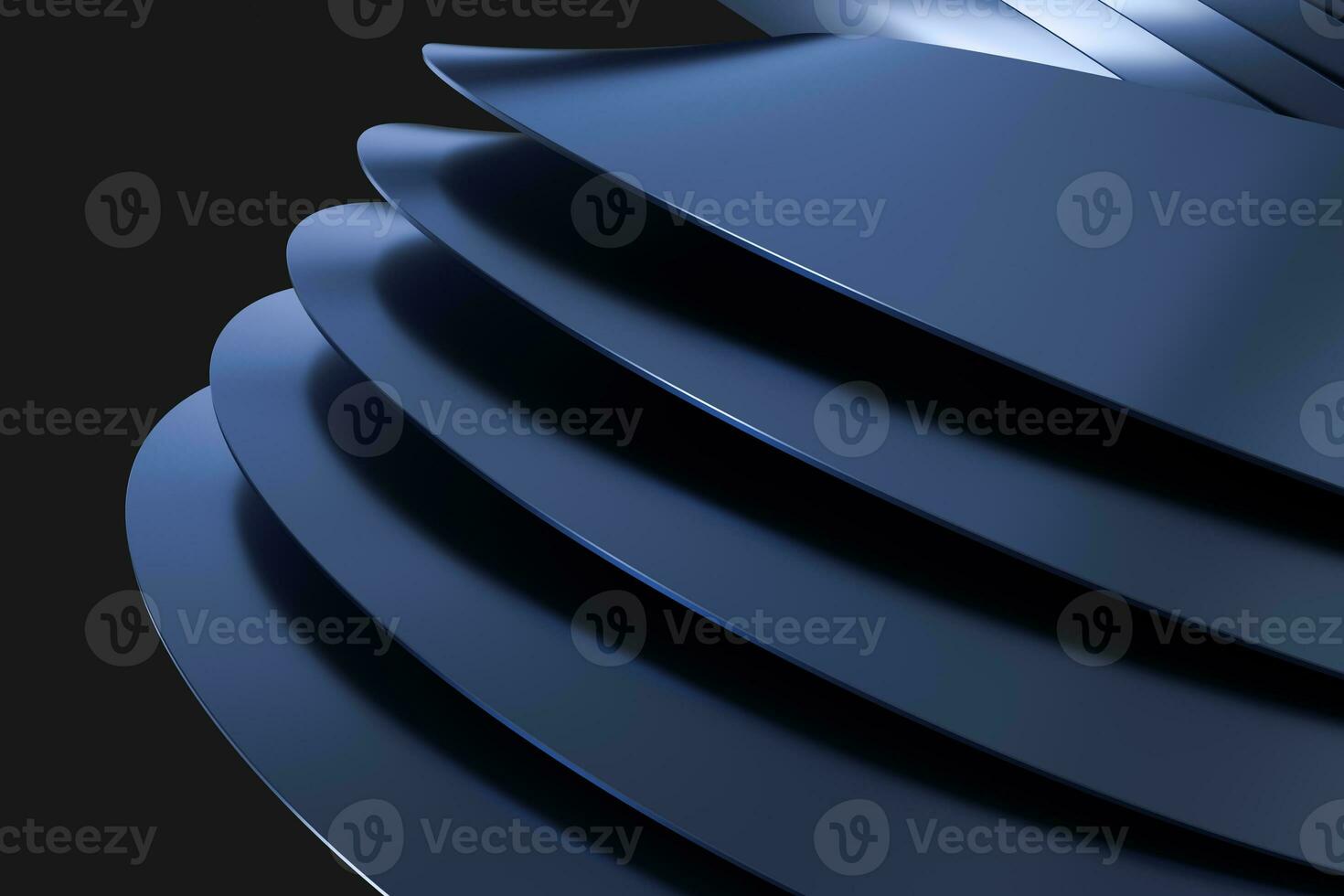 3d rendering, blue metalic surface and graphic design background photo
