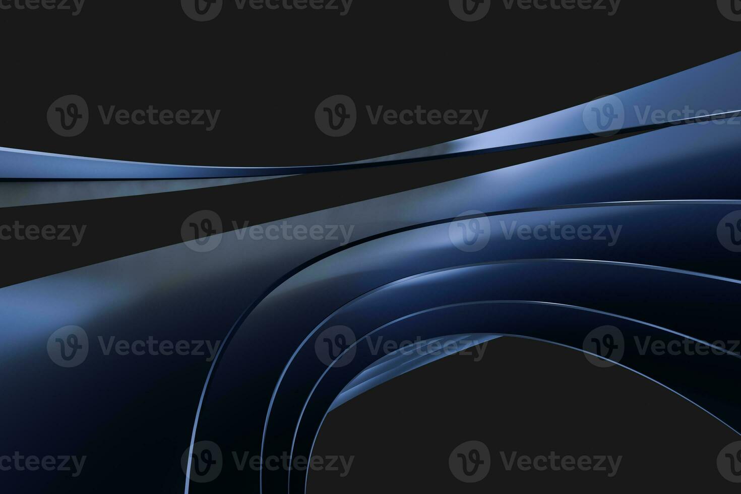 3d rendering, blue metalic surface and graphic design background photo