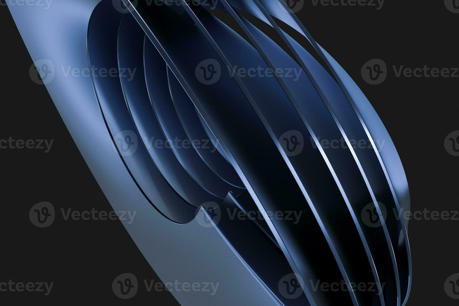 3d rendering, blue metalic surface and graphic design background photo