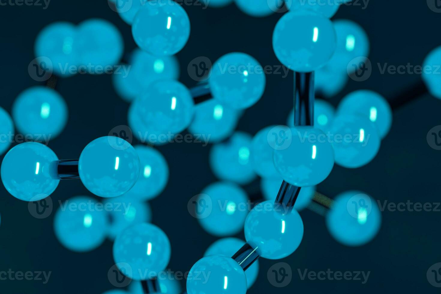 Gene lines and nodes, biological gene structure, 3d rendering. photo