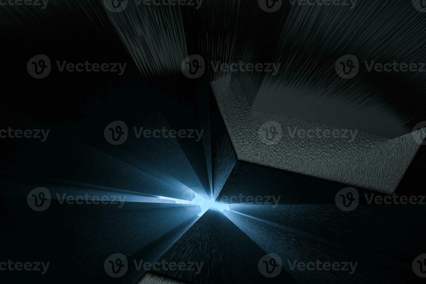 3d rendering, dark hexagonal background, sci-fi background photo