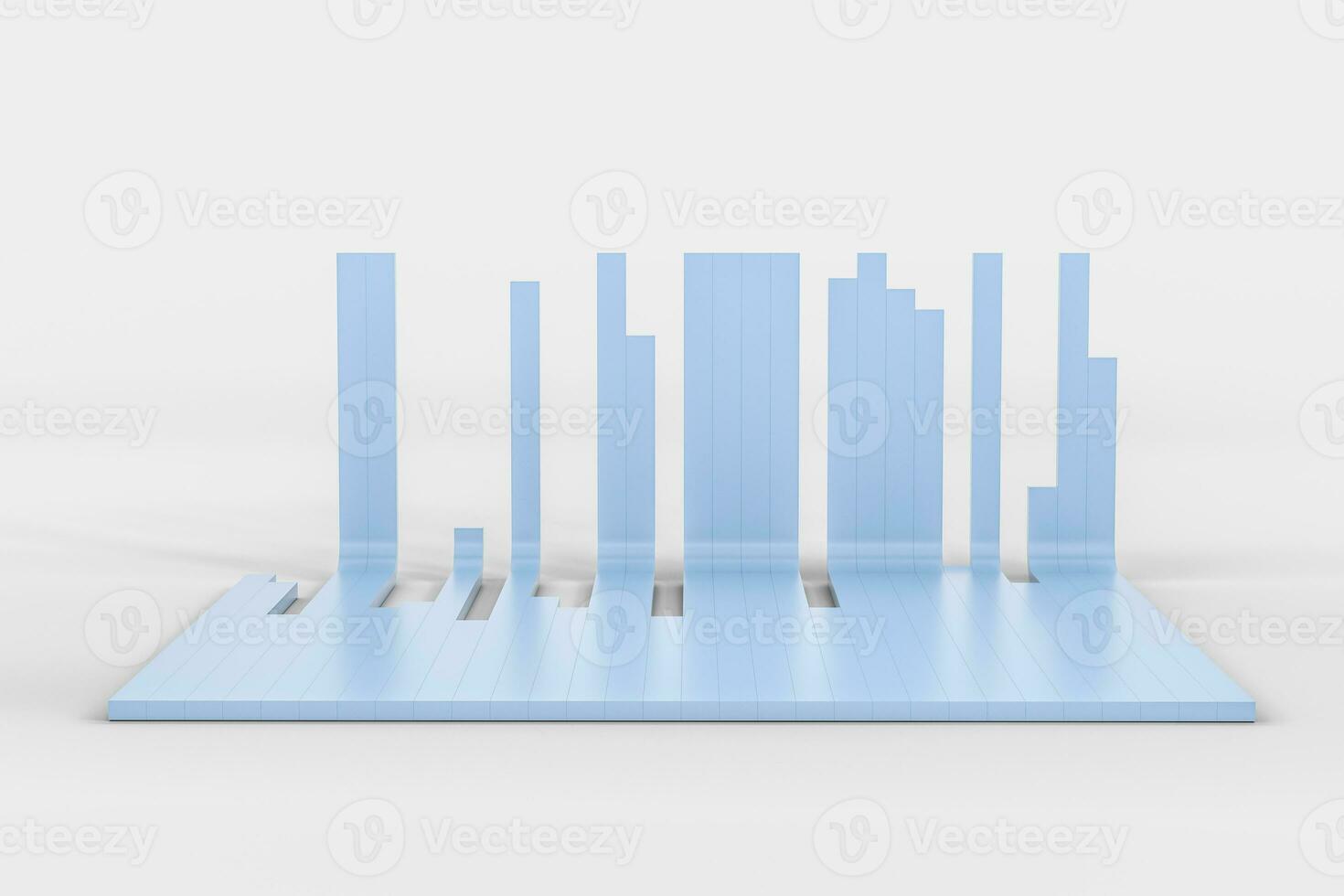 3d rendering, graph chart background, business graph photo