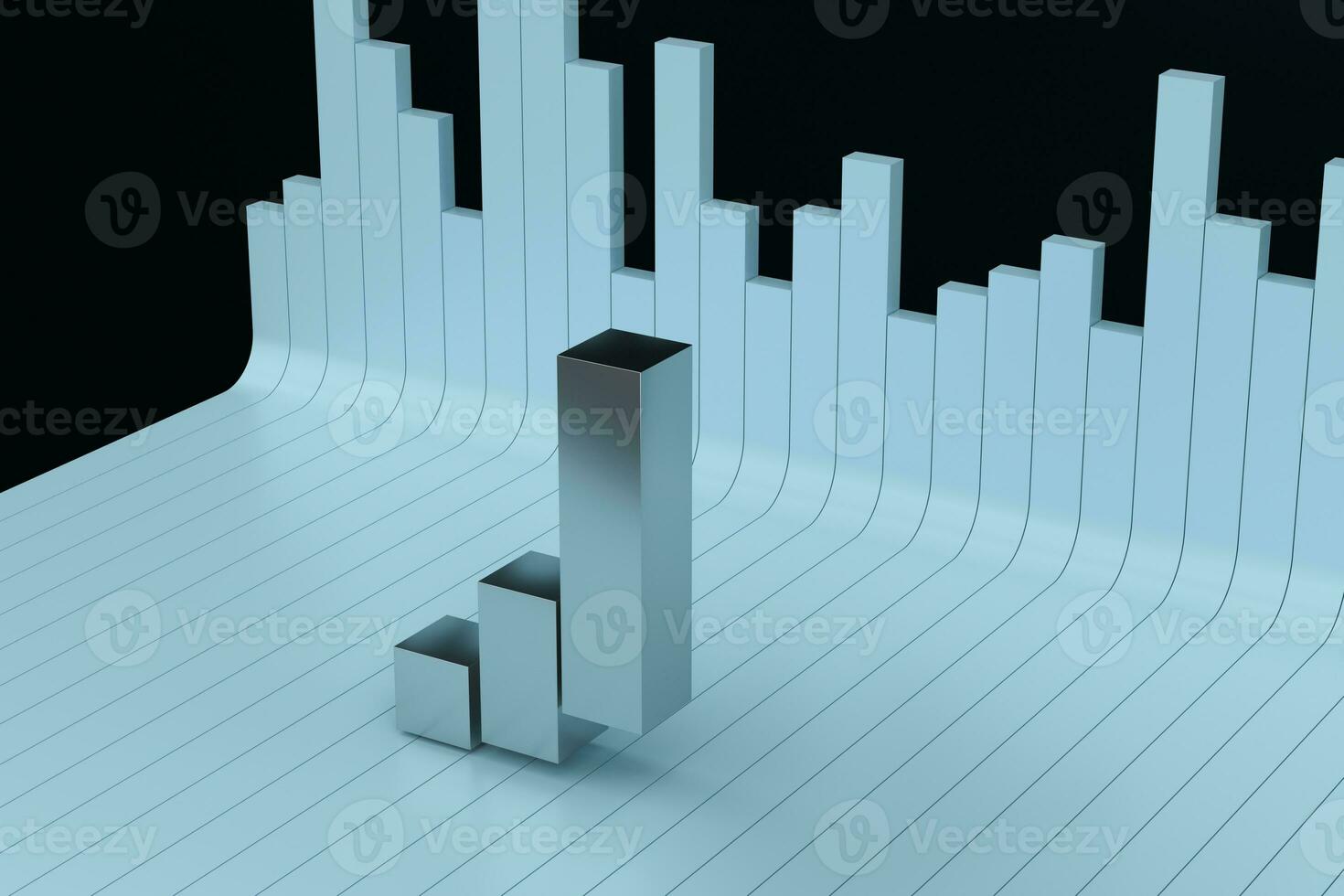 3d rendering, graph chart background, business graph photo