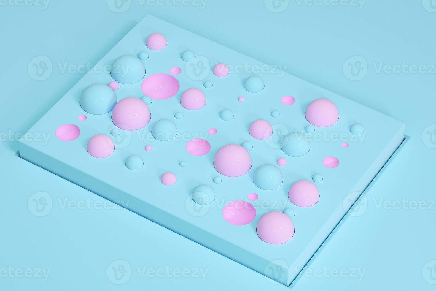Lots of repeating spheres and wall, 3d rendering. photo