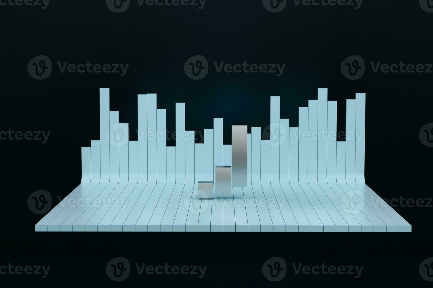 3d rendering, graph chart background, business graph photo