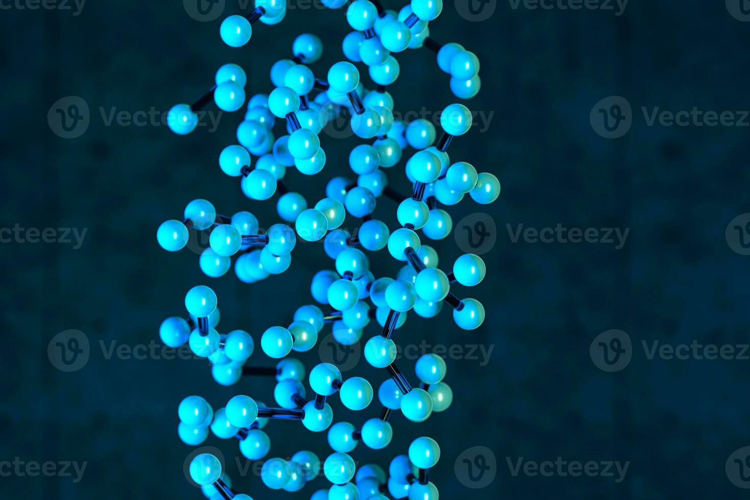 Gene lines and nodes, biological gene structure, 3d rendering. photo