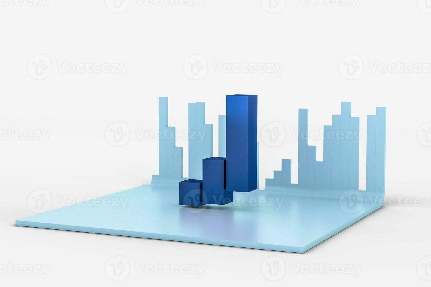 3d rendering, graph chart background, business graph photo