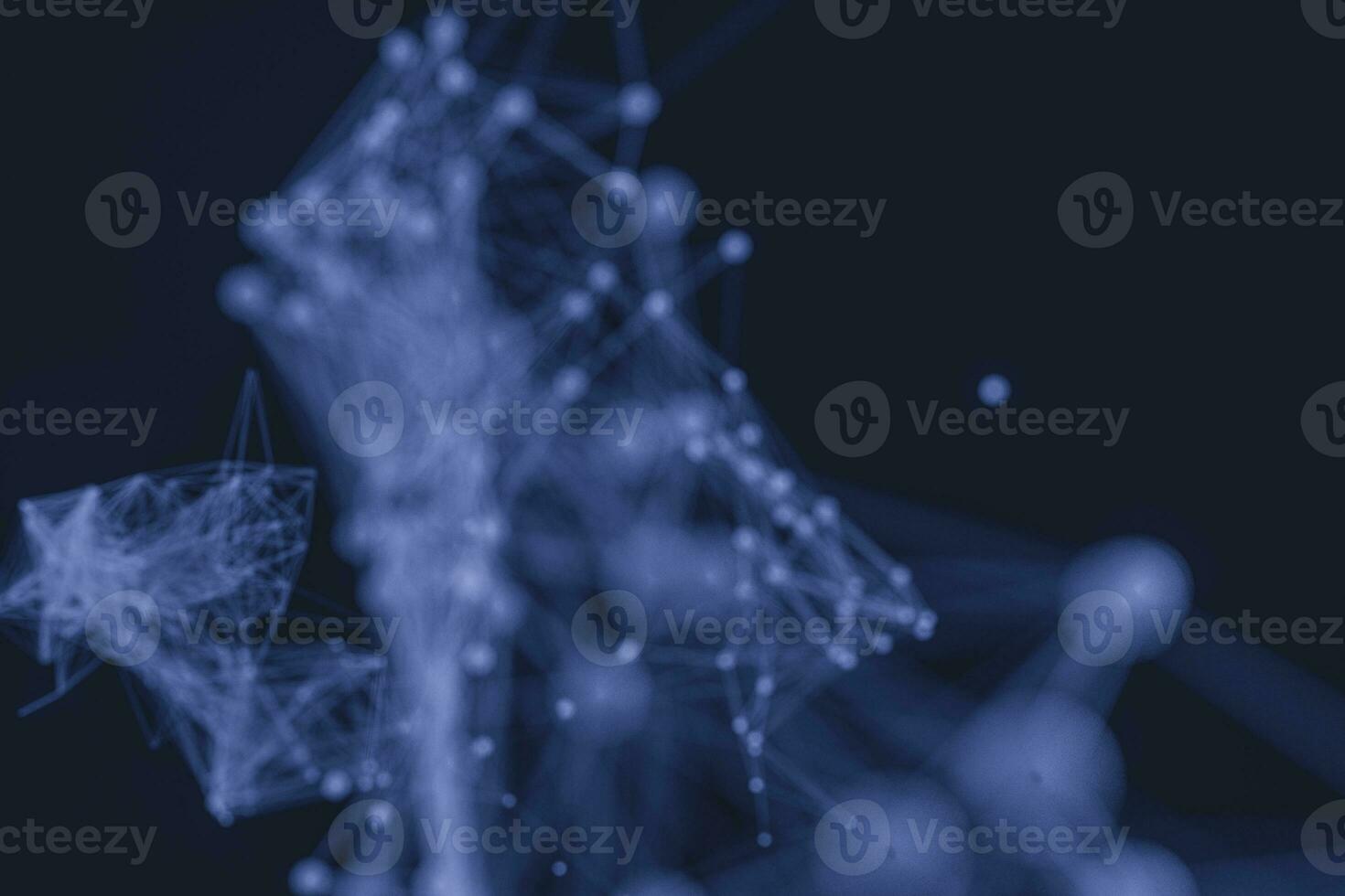 Gene lines and nodes, biological gene structure, 3d rendering. photo