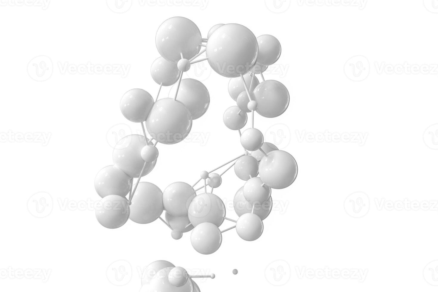 gene líneas y nodos, biológico gene estructura, 3d representación. foto