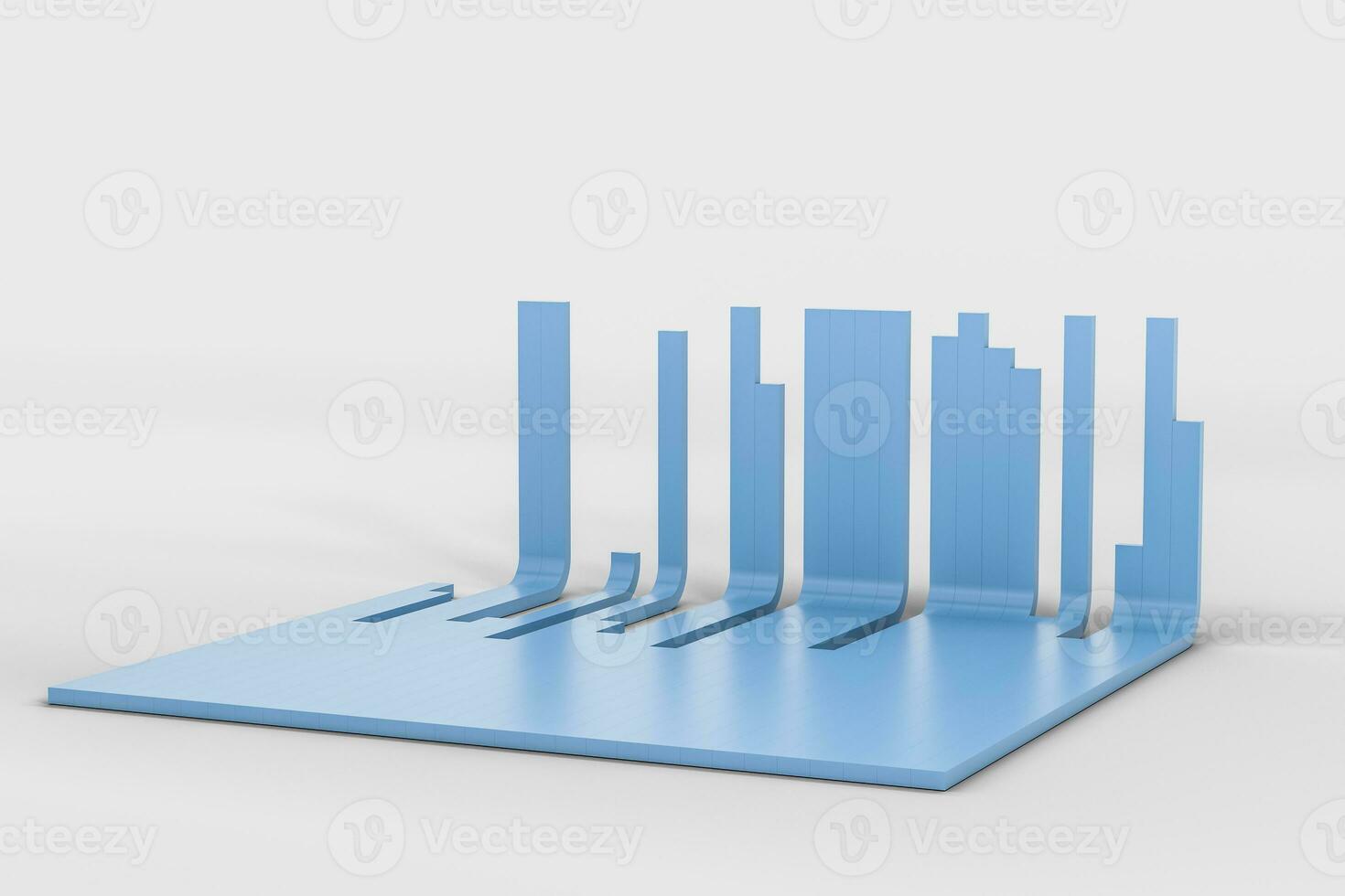 3d rendering, graph chart background, business graph photo