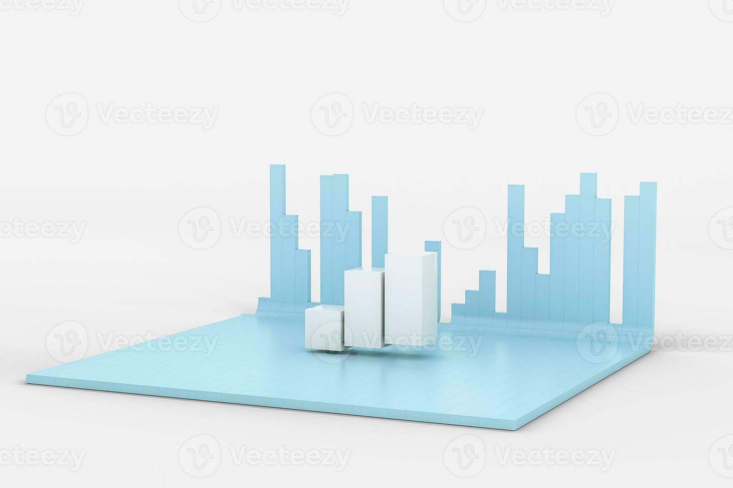 3d rendering, graph chart background, business graph photo