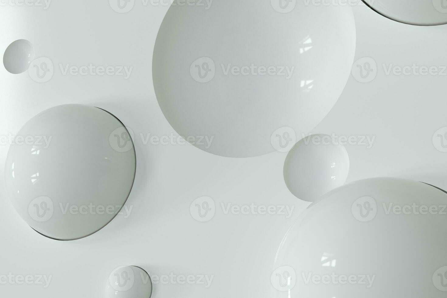 Lots of repeating spheres and wall, 3d rendering. photo