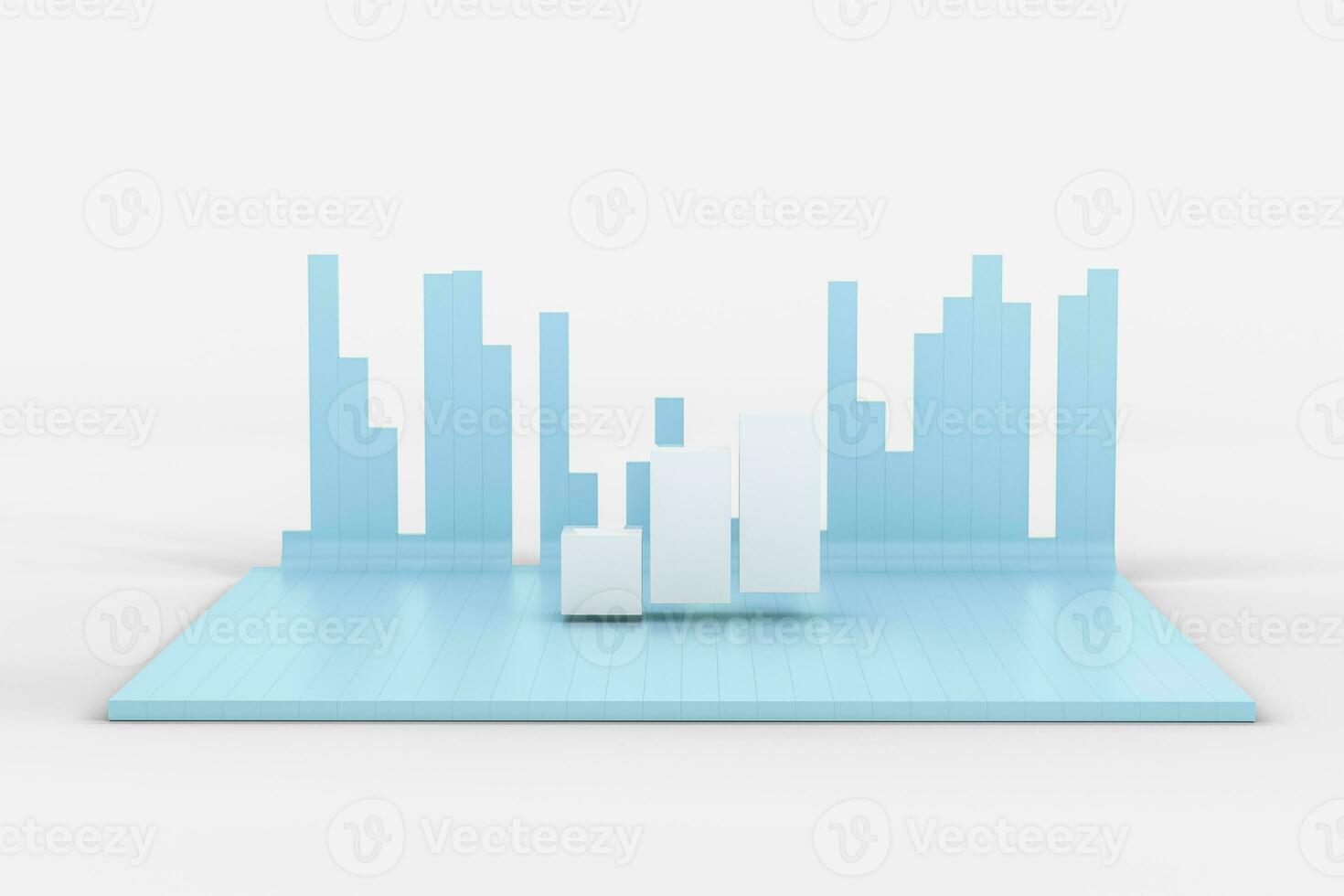 3d rendering, graph chart background, business graph photo