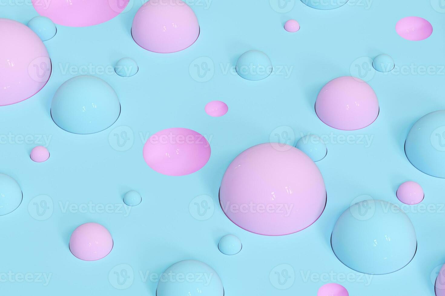 Lots of repeating spheres and wall, 3d rendering. photo