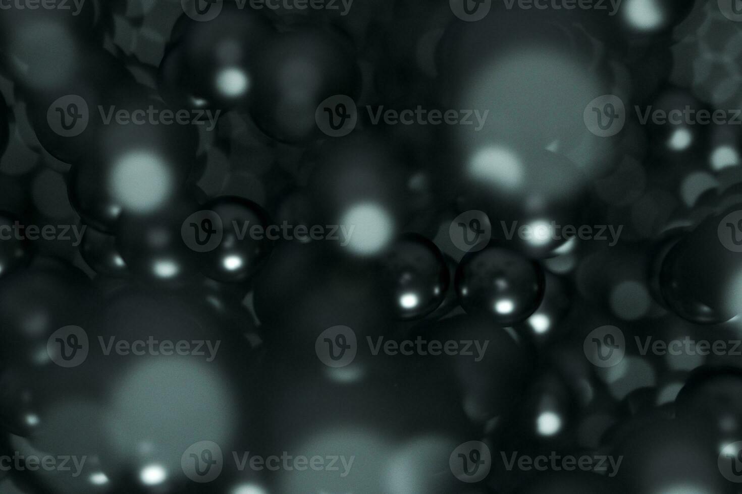 A mass of spheres falling down from above, 3d rendering. photo