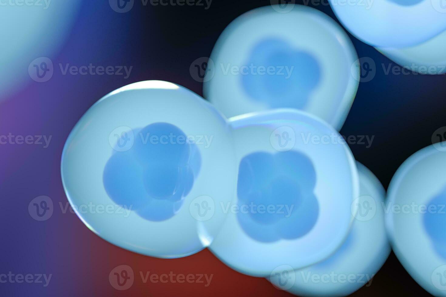 Colorful background and cells, the concept of biotechnology, 3d rendering photo