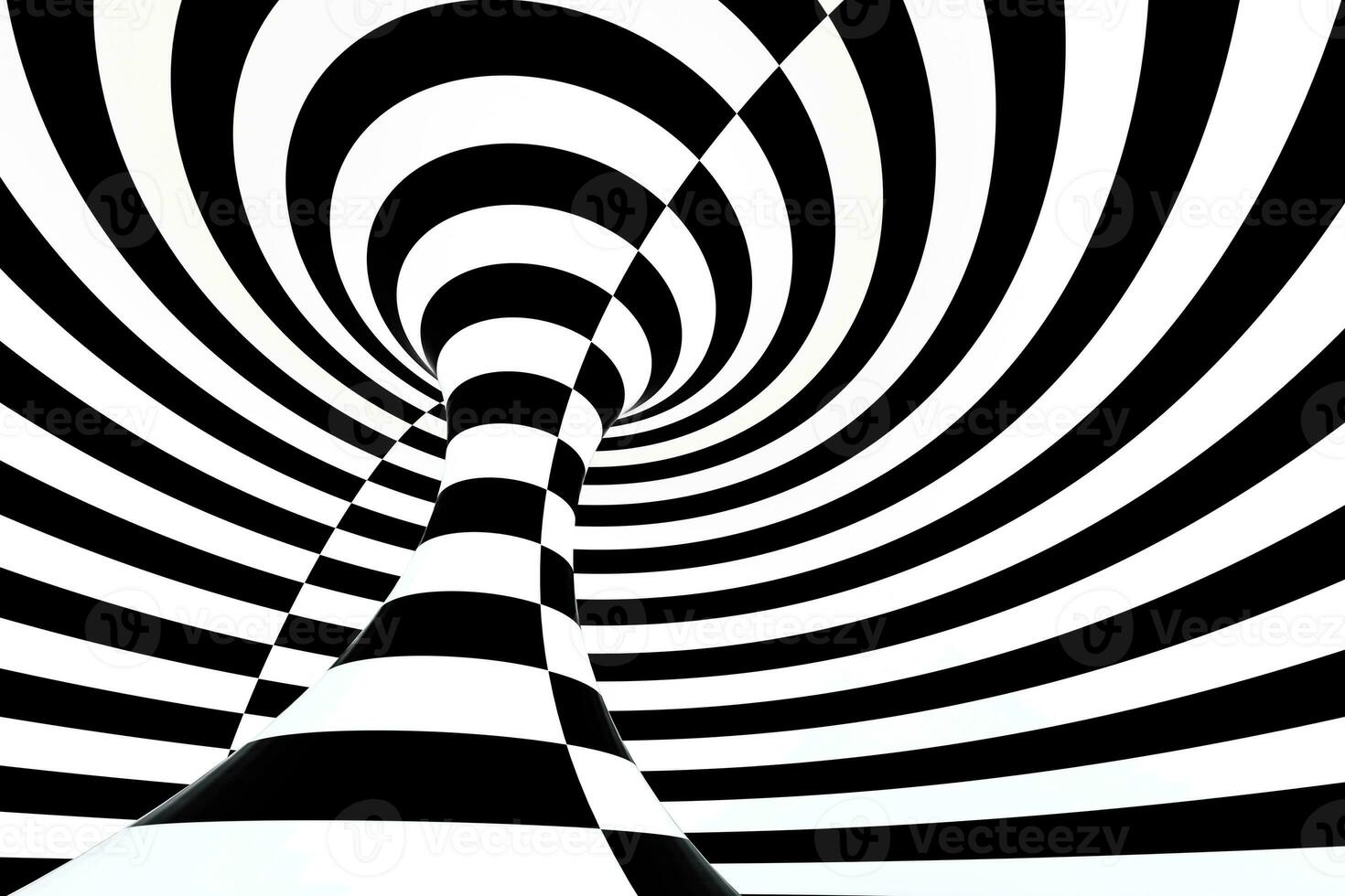 black and white stripe, Repeating lines, 3d rendering photo