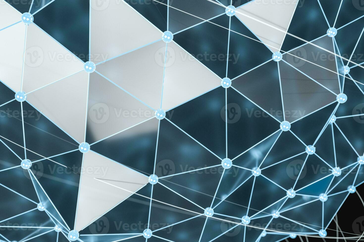 3d rendering, global lines and triangle shapes photo