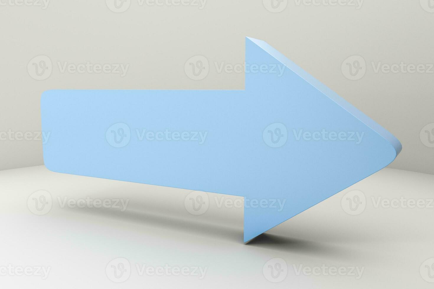 3d rendering, 3d model of arrow, the concept of development and direction photo