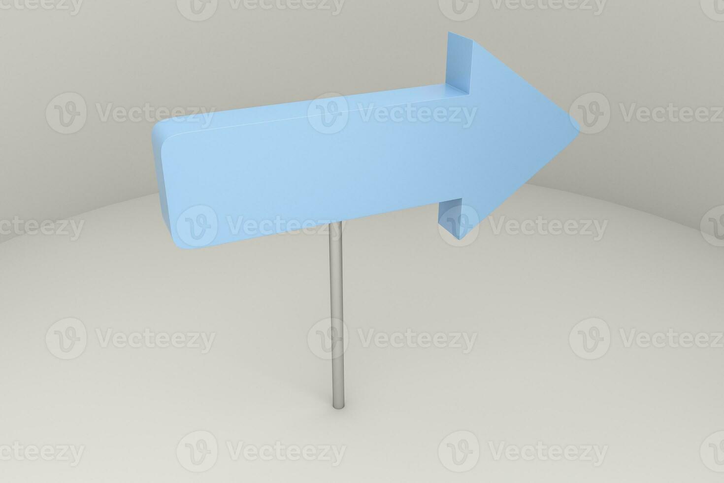 3d rendering, 3d model of arrow, the concept of development and direction photo