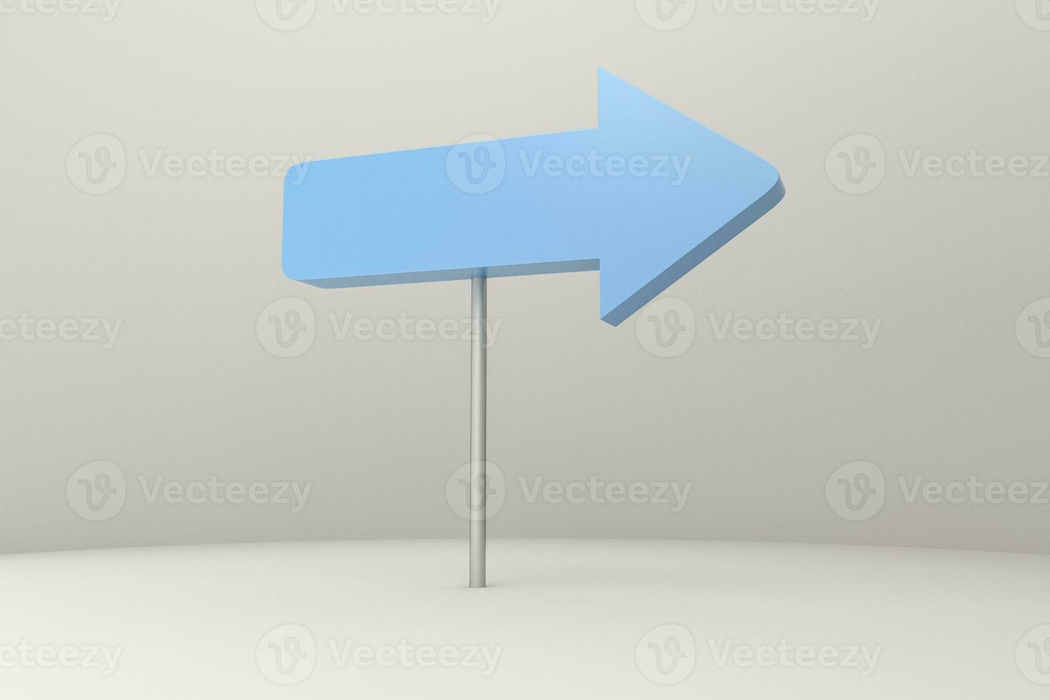 3d rendering, 3d model of arrow, the concept of development and direction photo
