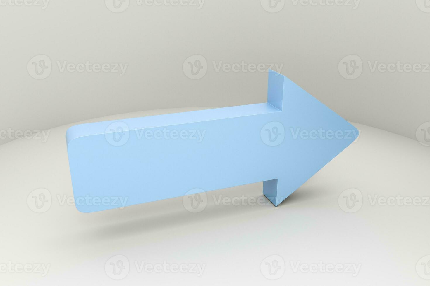 3d rendering, 3d model of arrow, the concept of development and direction photo