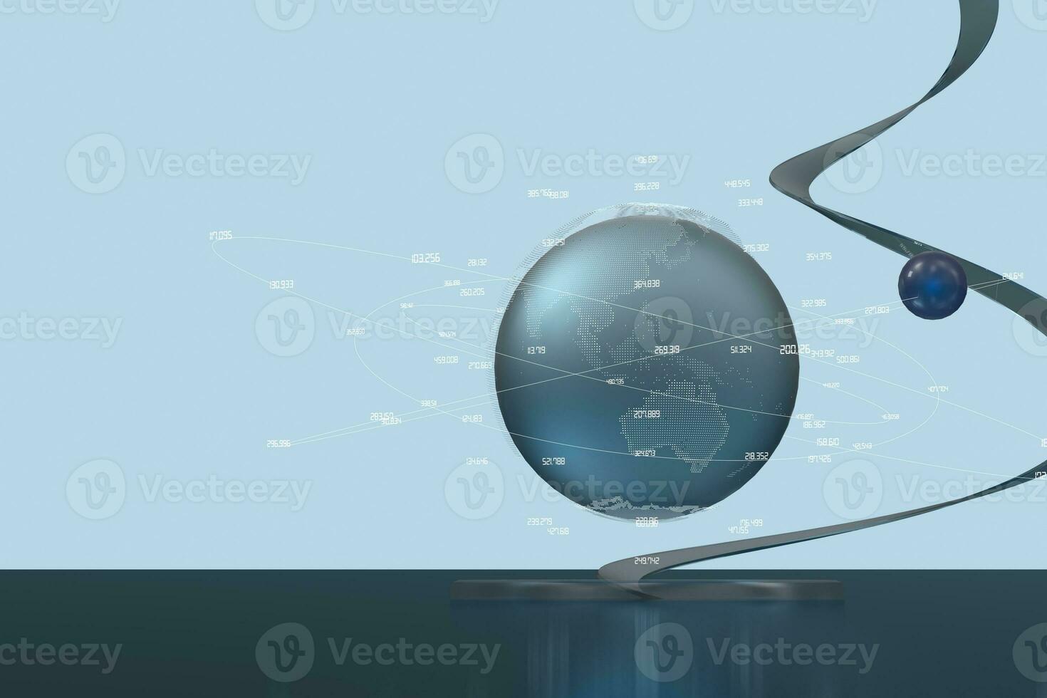 3d rendering, data and earth graphics photo