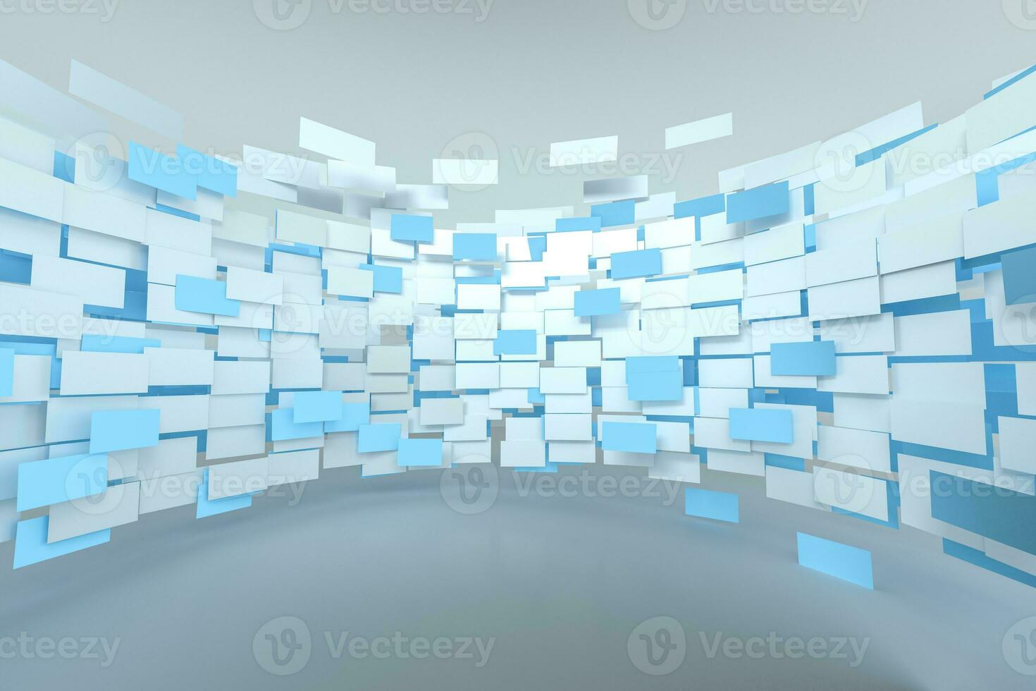 3d rendering, flow square paper, creative background photo