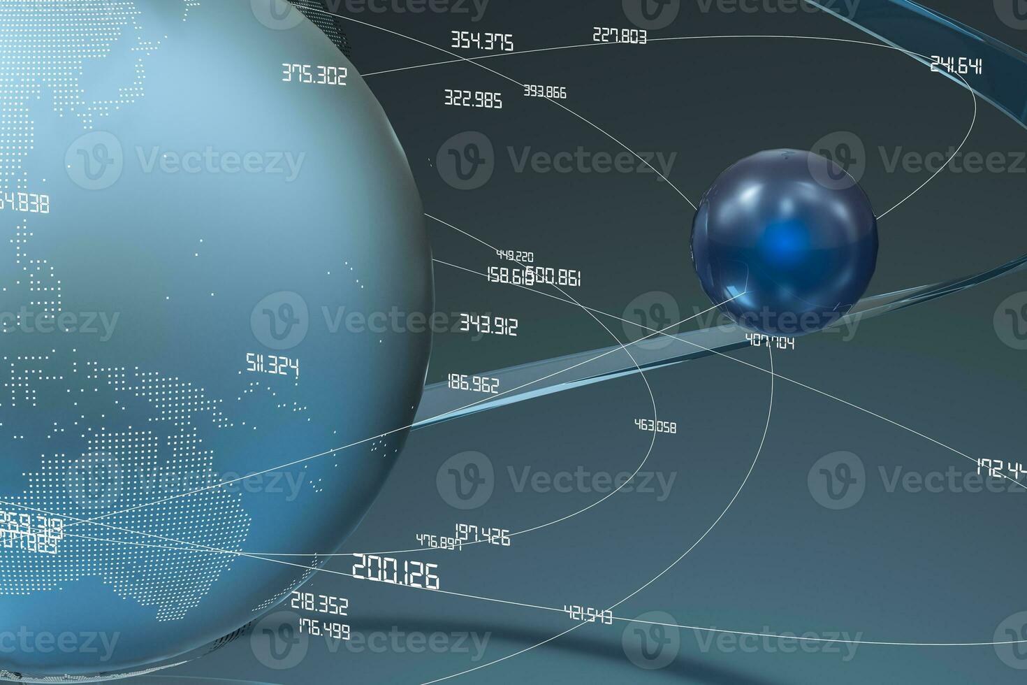 3d representación, datos y tierra gráficos foto