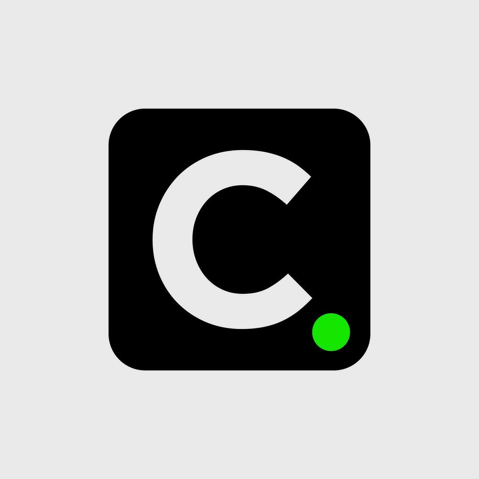 C dot company name initial letter monogram. vector