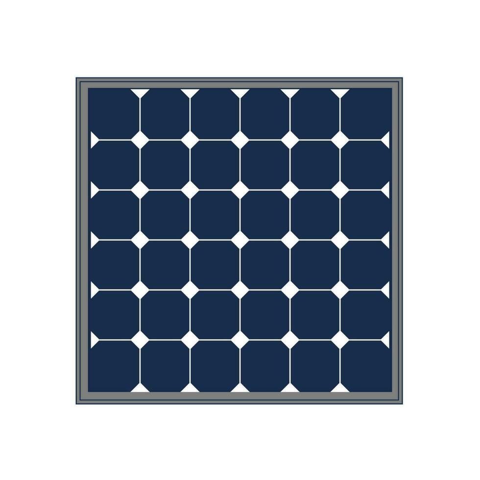 Solar panel vector illustration on white background.