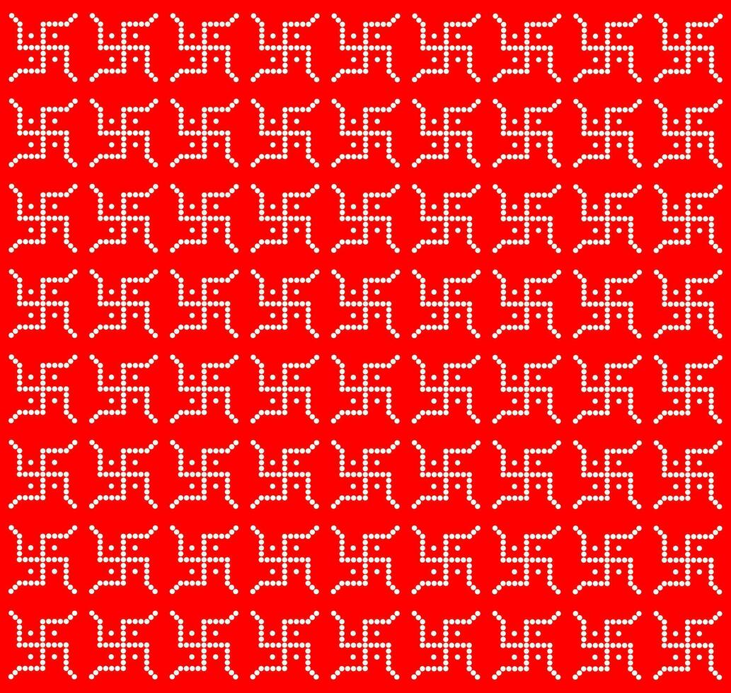 White swastika vector background. Swastika background with red color.