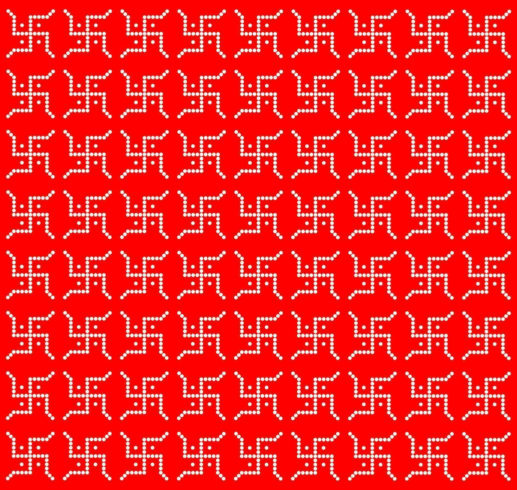 White swastika vector background. Swastika background with red color.