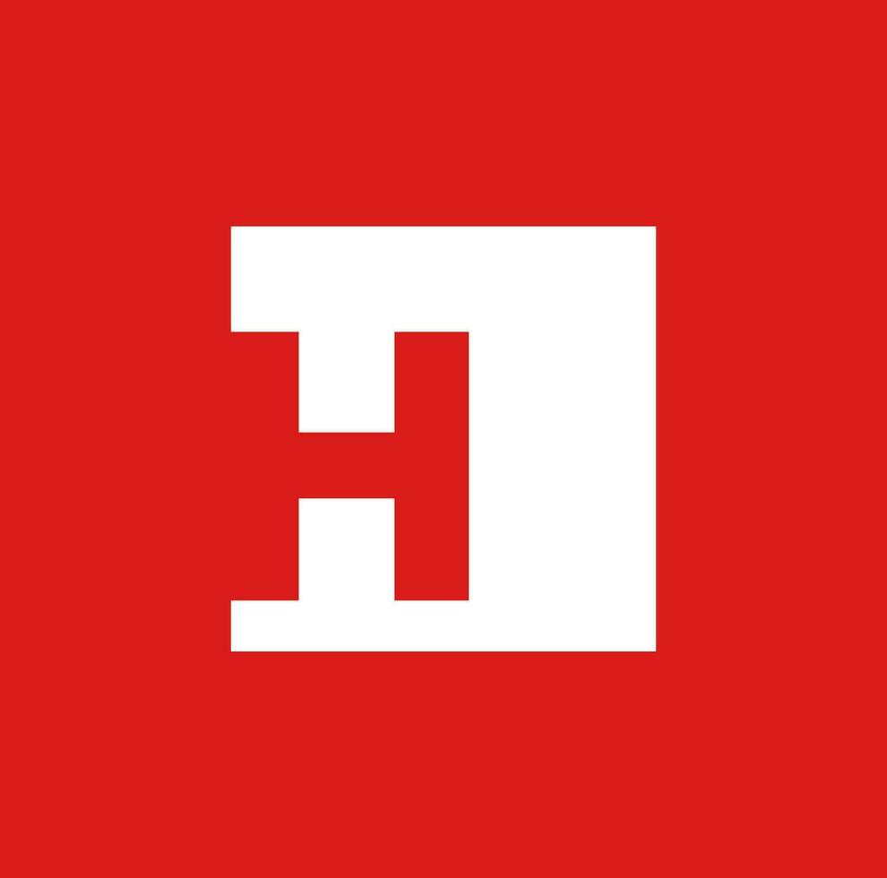 H company name vector icon illustration.