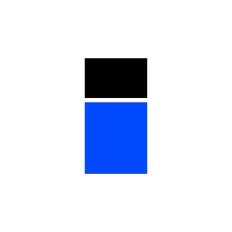 yo empresa nombre inicial letras monograma en negro azul color. vector