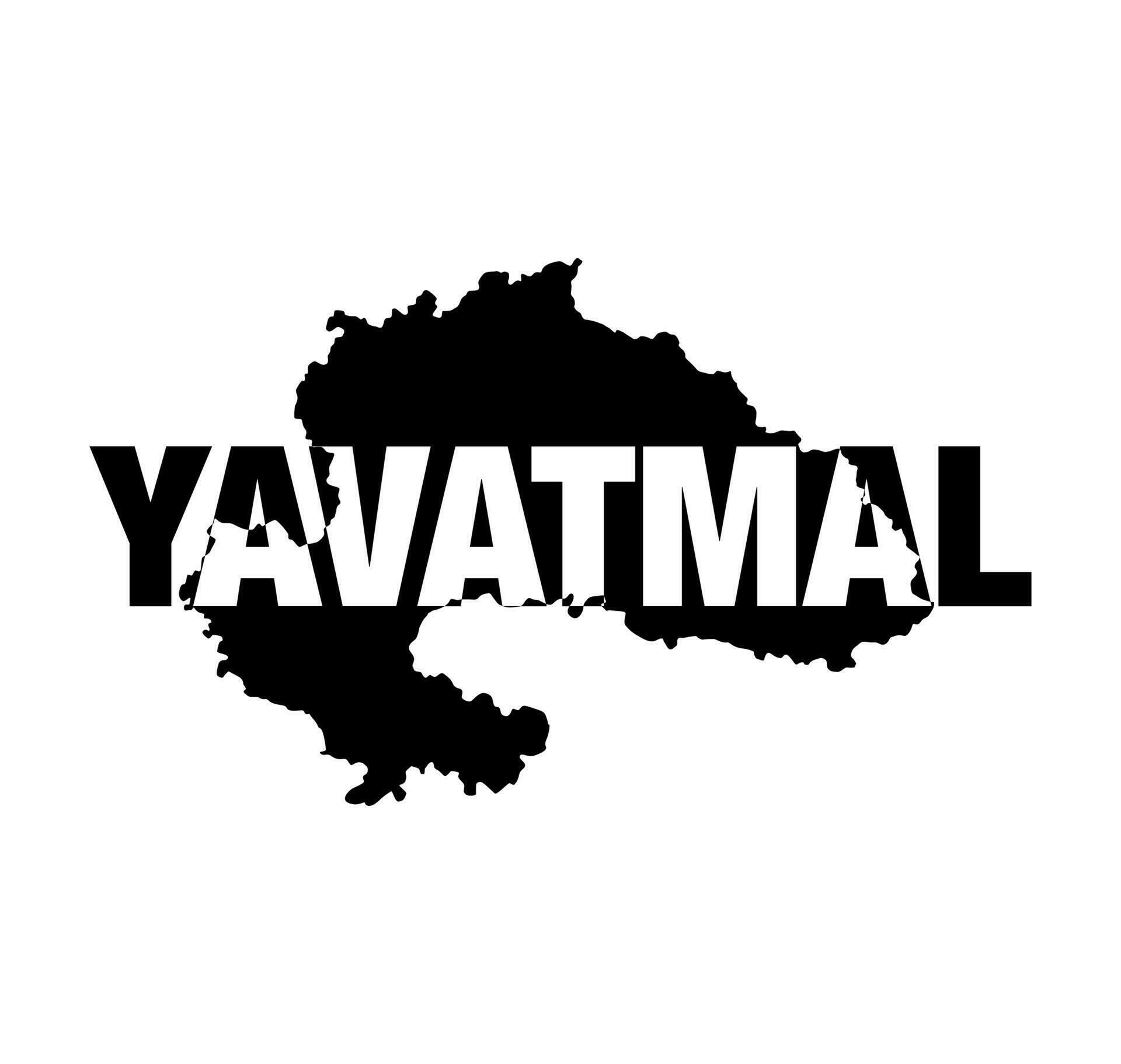 Yavatmal the Dist of Maharashtra typography vector map illustration