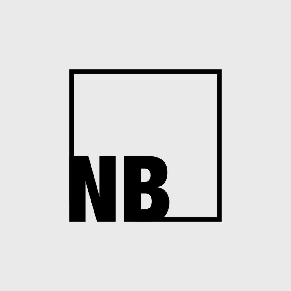 NB company name initial letter vector icon.