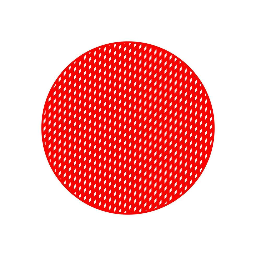 Red round mat vector icon. Red round.