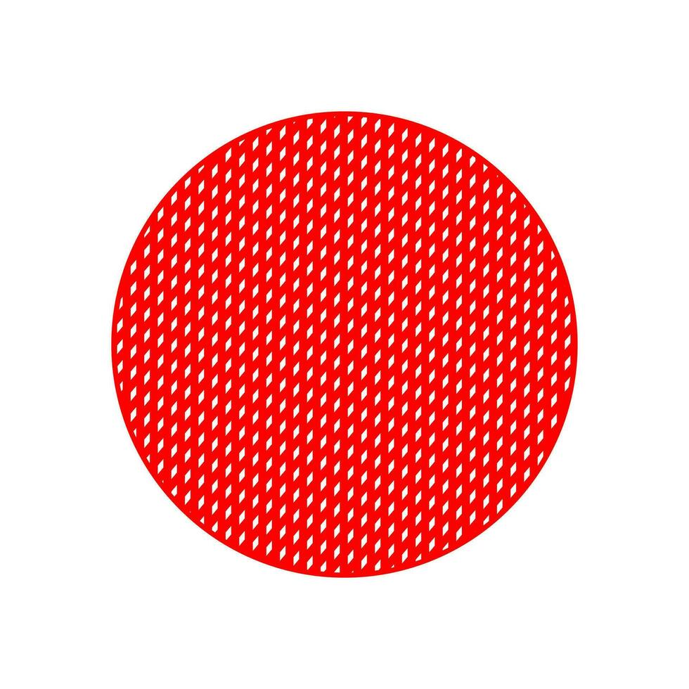 Red round mat vector icon. Red round.