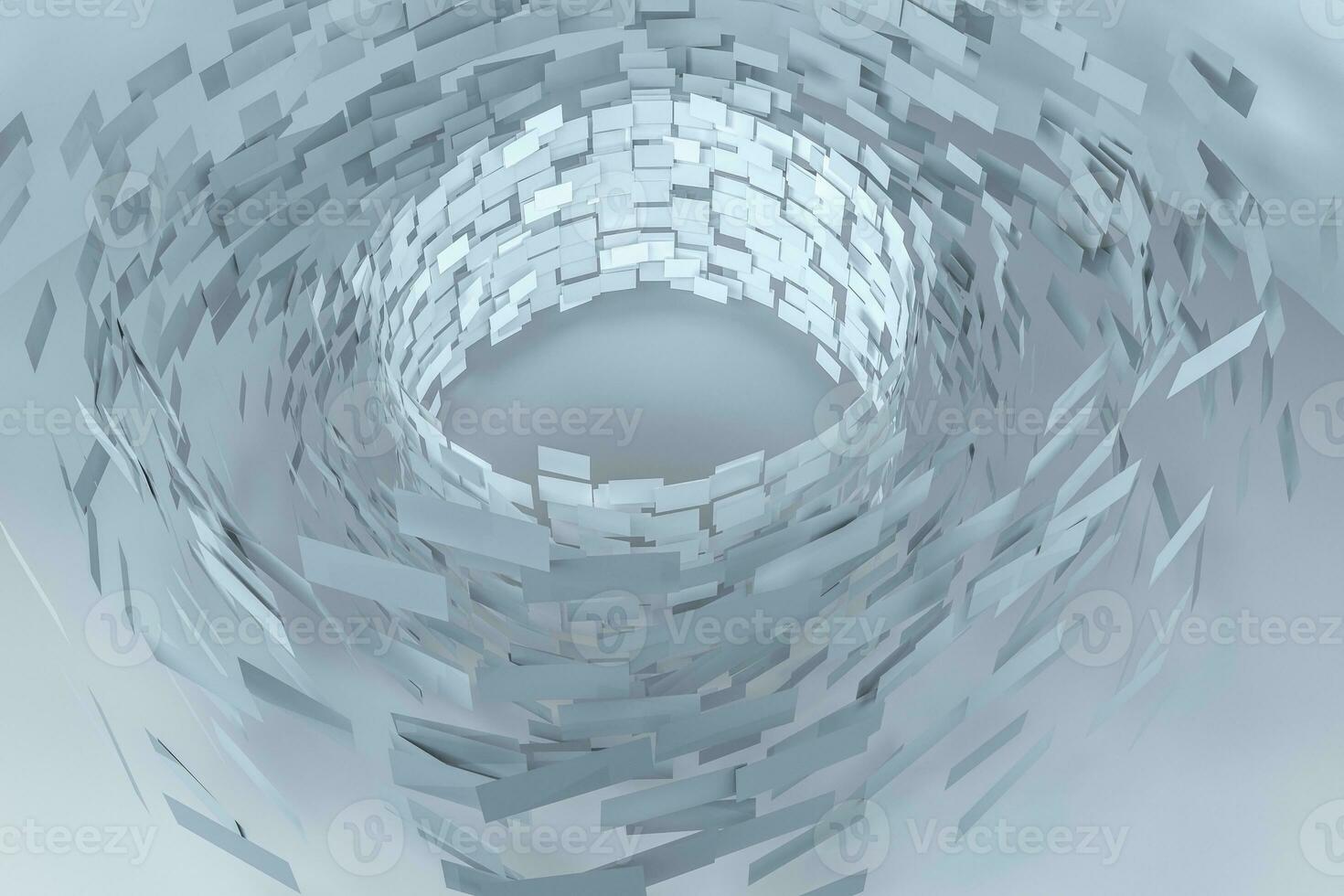 3d rendering, flow square paper, creative background photo
